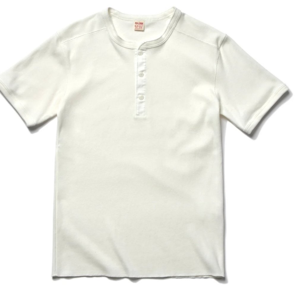 Real McCoy's UNION HENLEY UNDERSHIRT S/S White Size Large 42-44